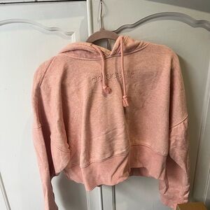 Adidas Women's Blush Pink Cropped Hoodie
